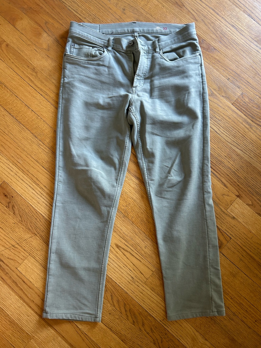 Faherty Men's Slim Straight Jeans in Sage Green